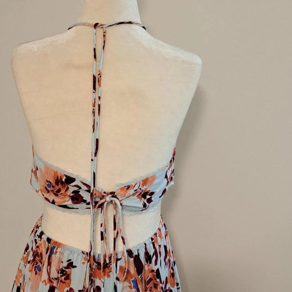 Alexia Admor Ali Fit And Flare Blue Floral Print Size Size 10 NWT